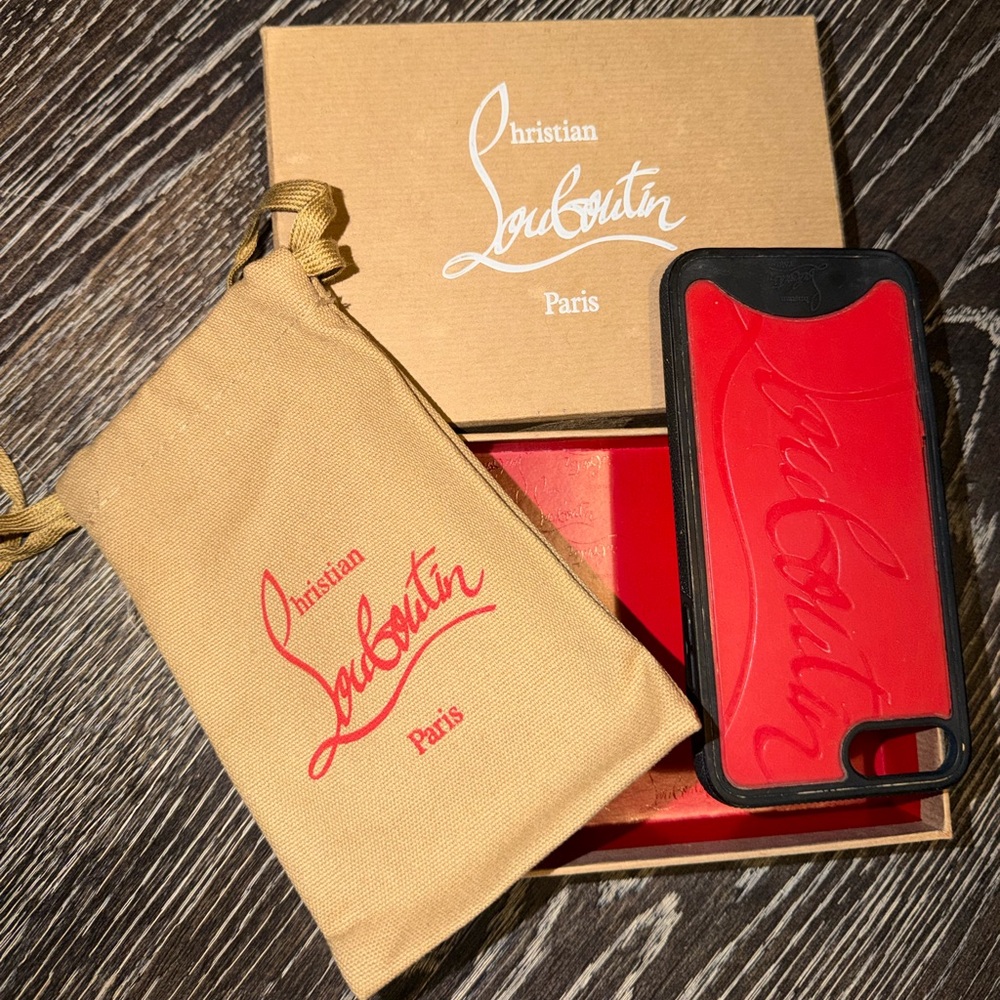 Christian Louboutin iPhone Case 8 Plus With Box And Dustbag Used Authentic